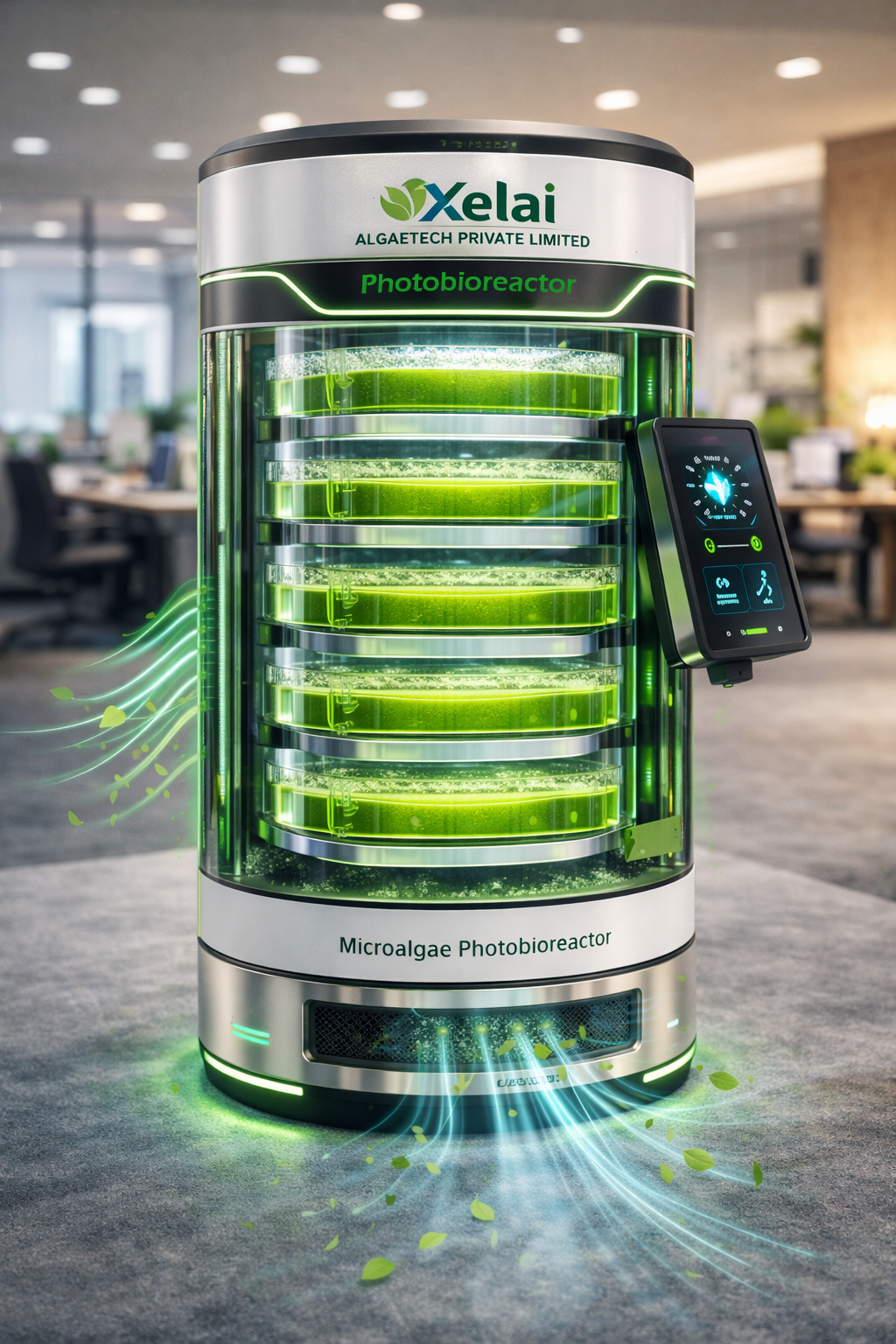 PRAVAH microalgae photobioreactor